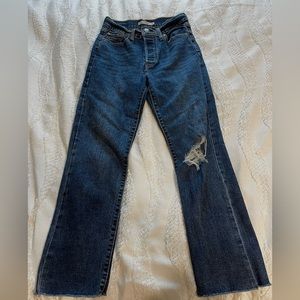 LEVIS dark wash straight jeans